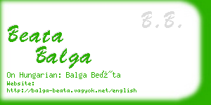 beata balga business card